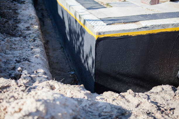 Residential Interior Drainage System installation at a Waverly, MI home by SJ Waterproofing Pros